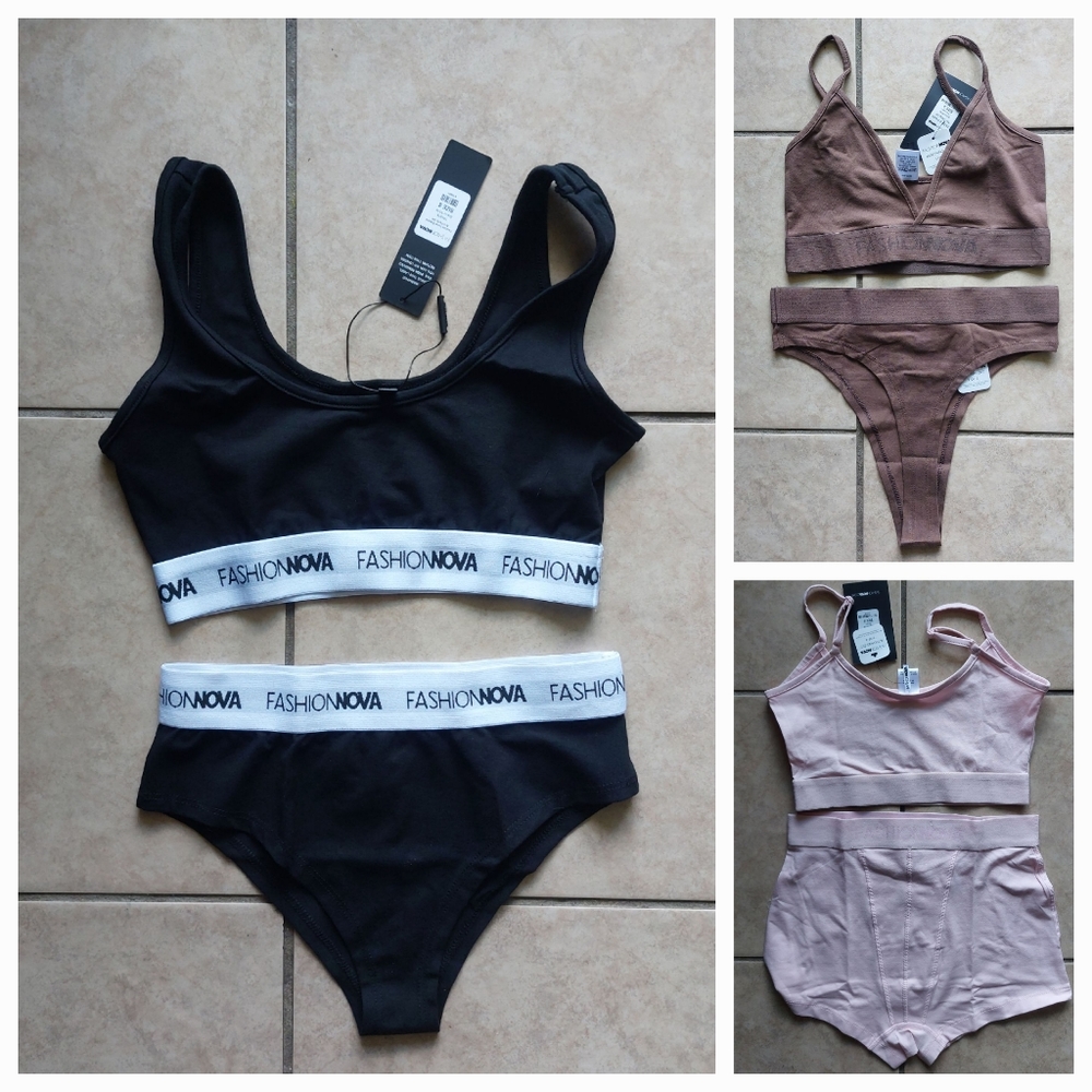 Fashion Nova bra & panty set bundle small